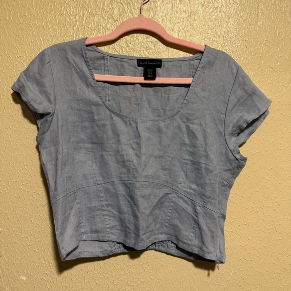 House‎ of Harlow 1960 Cropped Top Linen Size Medium - Picture 1 of 5